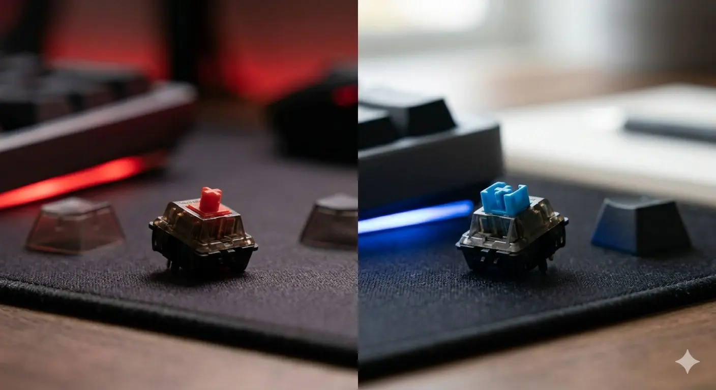 Cherry MX Red vs Blue: Gaming vs Typing Compared